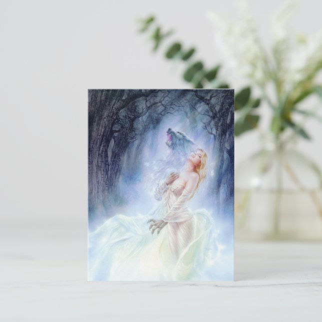 Carte postale Lady Wolf Imaginaire Art (Debout devant)