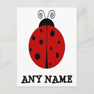 Carte Postale LADYBUG design customisé POSTCARD avec N'IMPORTE Q