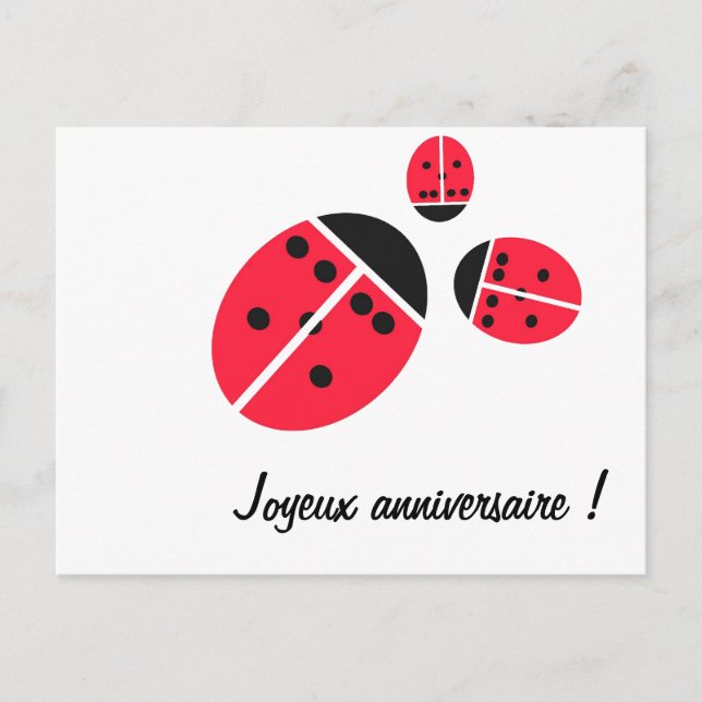 Carte Postale ladybug family (Devant)