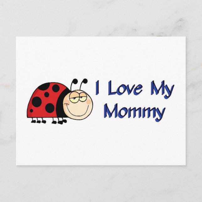 Carte Postale Ladybug J'Aime Ma Maman (Devant)