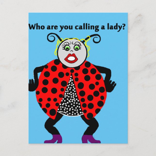 Carte Postale Ladybug Lady Bug Funny (Devant)