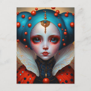 Carte Postale Ladybug Queen Cute Imaginaire Art