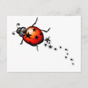 Carte Postale Ladybug Rockstar