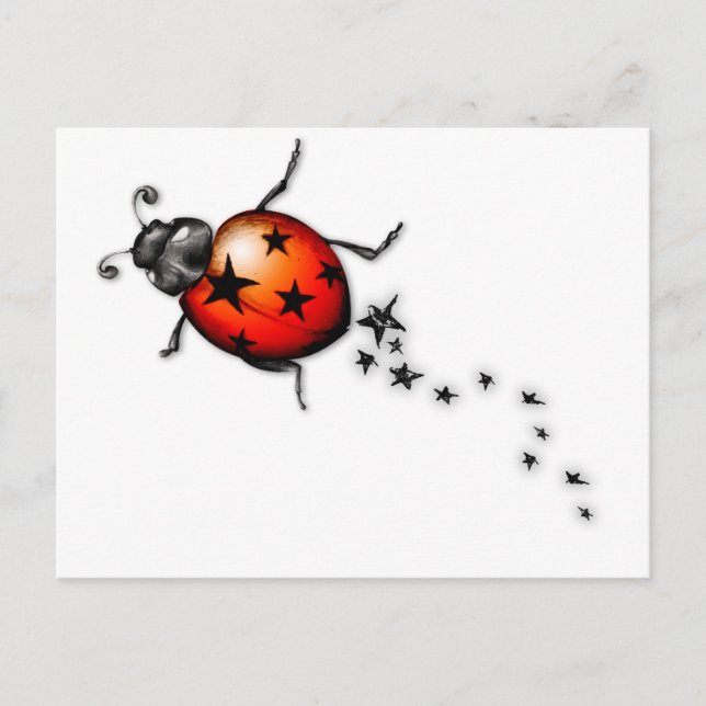 Carte Postale Ladybug Rockstar (Devant)