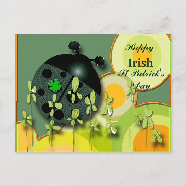 Carte Postale Ladybug très irlandais (Devant)