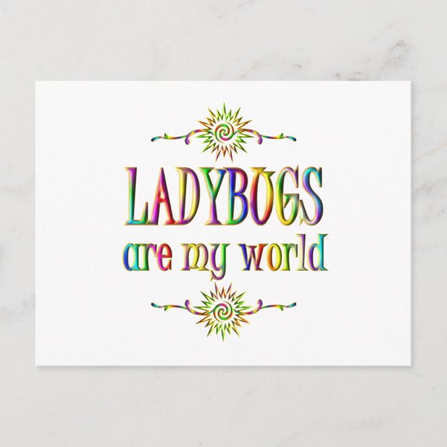 Carte Postale LADYBUGS sont mon monde (Devant)