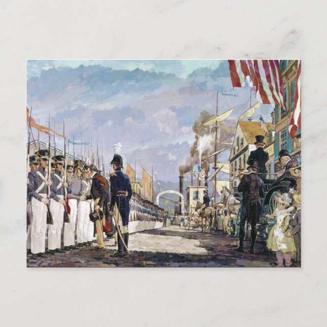 Carte Postale Lafayette et la Garde nationale par Ken Riley (Devant)