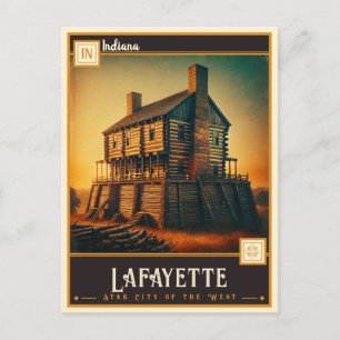 Carte Postale Lafayette, Indiana Vintage