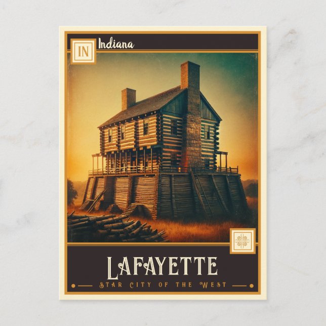 Carte Postale Lafayette, Indiana  | Vintage (Devant)