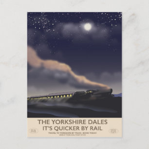 Carte Postale L'affiche de la Yorkshire Dales Railway