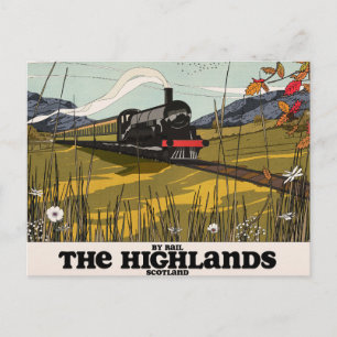 Carte Postale L'affiche de voyage dans les Highlands d'Écosse