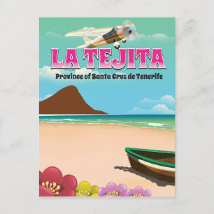 Carte Postale L'affiche de voyage de plage de La Tejita Tenerife
