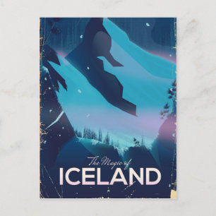 Carte Postale L'affiche de voyage La Magie de l'Islande