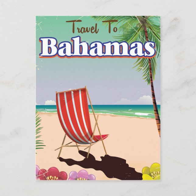 Carte Postale L'affiche de voyage vintage Bahamas Classic (Devant)
