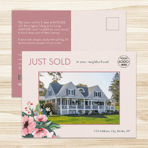 Carte Postale L'agent immobilier Rose vient de vendre Blush Bloo