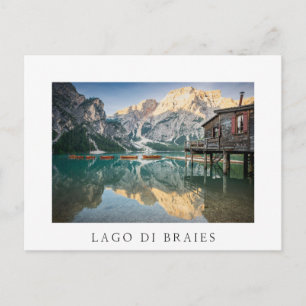 Carte Postale Lago di Braies dans les Dolomites en Italie