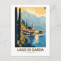 Lago di Garda Italie Voyage Art Rétro