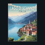 Carte Postale Lago di Scanno Italie Voyage Art Vintage<br><div class="desc">Lago di Scanno création de vecteur. Lago di Scanno est un lac dans la région des Abruzzes en Italie. C'est le plus grand lac naturel des Abruzzes et il est situé dans la province de L'Aquila.</div>