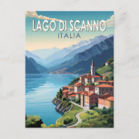 Lago di Scanno Italie Voyage Art Vintage