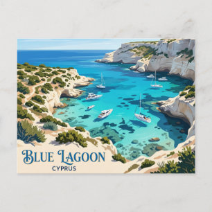 Carte Postale Lagon Bleu, Akamas Chypre