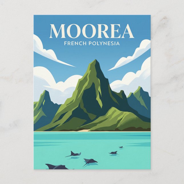 Carte Postale Lagon de Moorea Polynésie française (Devant)