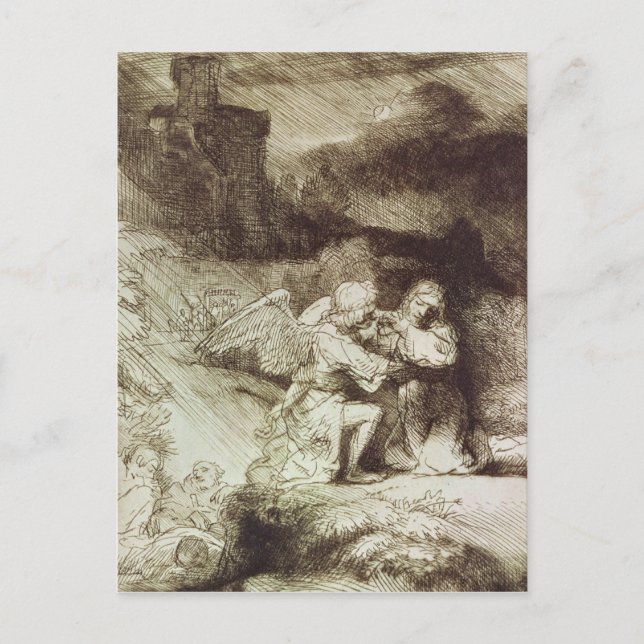 Carte Postale L'agonie dans le jardin (Devant)