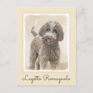 Carte Postale Lagotto Romagnolo Peinture - Cute Original Chien A