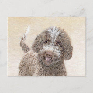 Carte Postale Lagotto Romagnolo Peinture - Cute Original Chien A
