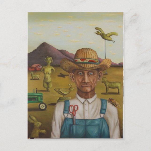 Carte Postale L'agriculteur excentrique (Devant)