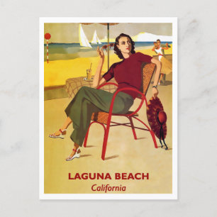 Carte Postale Laguna Beach, Californie, Voyage Retro