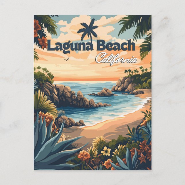 Carte Postale Laguna Beach vintage Californie (Devant)