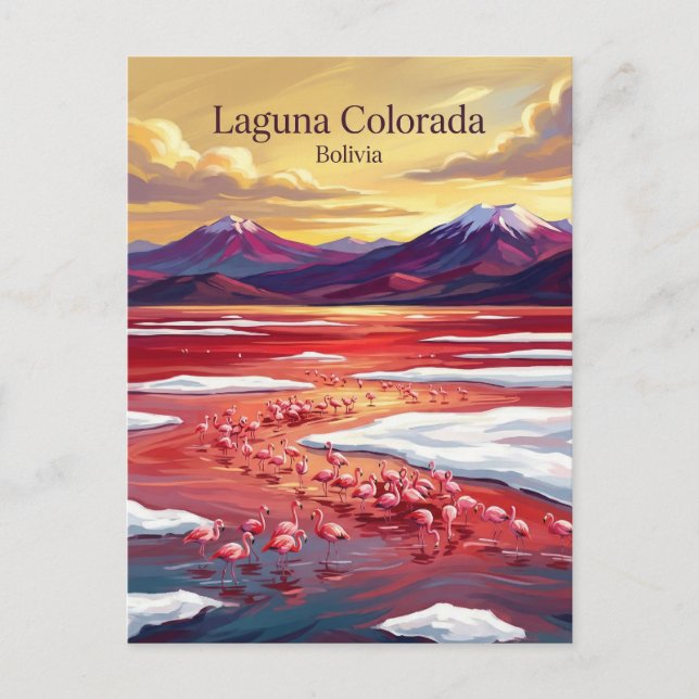 Carte Postale Lagune Colorada Bolivie (Devant)