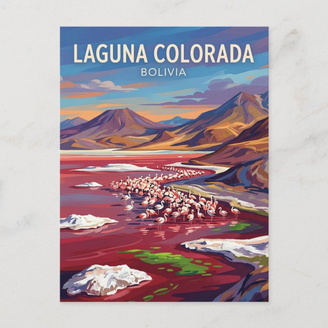 Carte Postale Lagune Colorada Bolivie (Devant)
