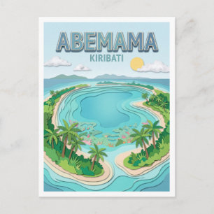 Carte Postale Lagune de l'atoll d'Abemama Kiribati