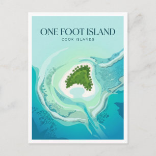 Carte Postale Lagune de l'île One Foot Arutanga Îles Cook