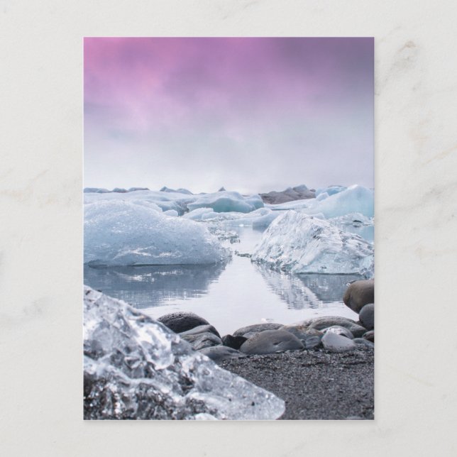 Carte Postale Lagune des glaciers d'Islande (Devant)
