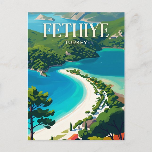 Carte Postale Lagune d'Ölüdeniz Turquie (Devant)