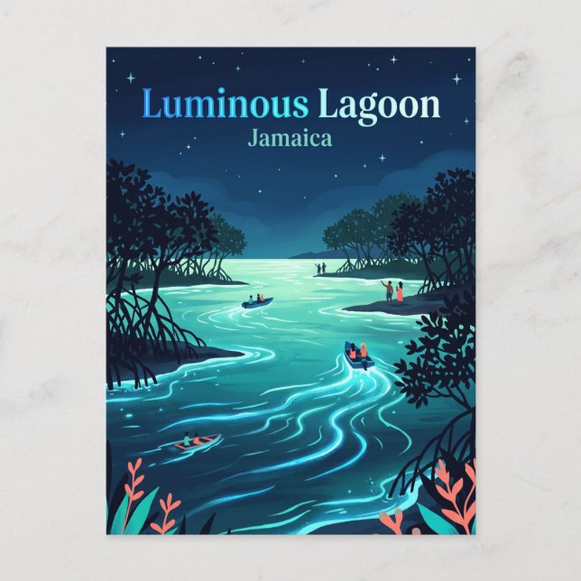Carte Postale Lagune Lumineuse Jamaïque (Devant)