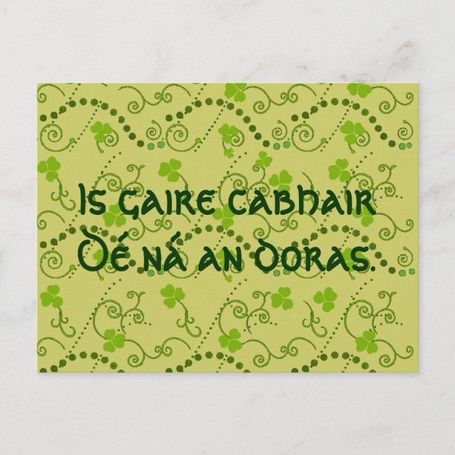 Carte Postale L'aide de Dieu est plus proche que la porte (Devant)