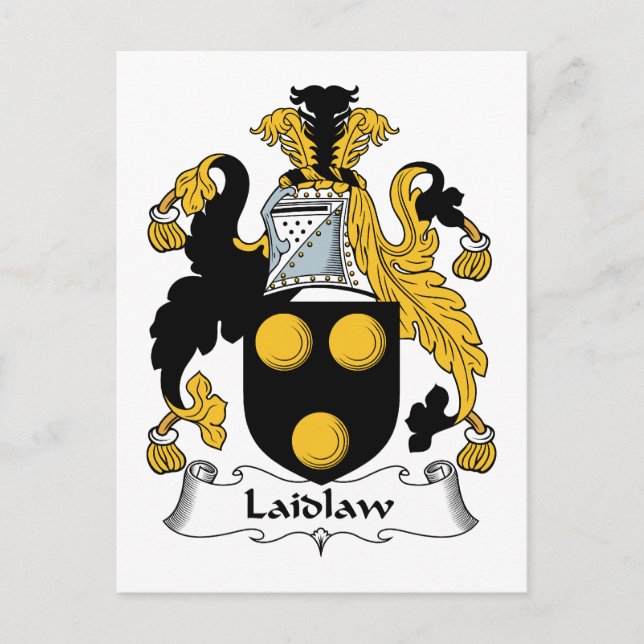 Carte Postale Laidlaw Famille Crest (Devant)