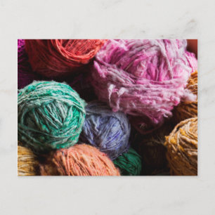 Carte Postale laine de Chiloe teinte avec des colorants naturels