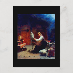 Carte Postale Laine filante