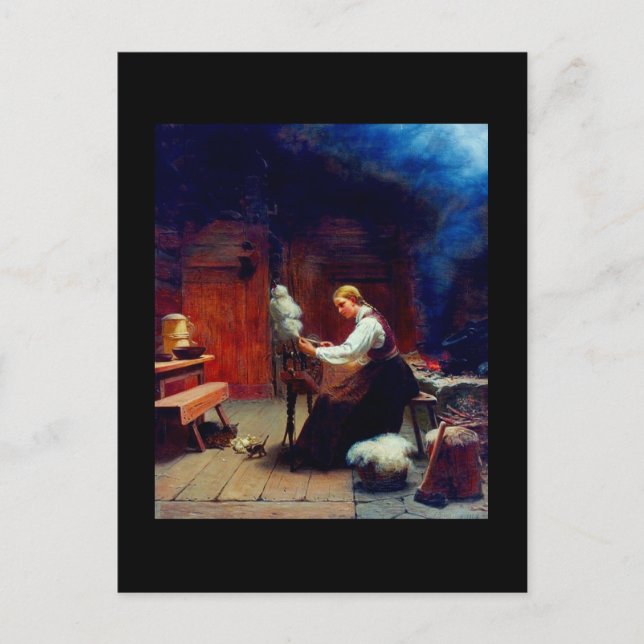 Carte Postale Laine filante (Devant)