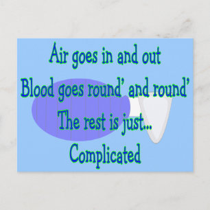 Carte Postale L'air va et sort...Le reste est compliqué