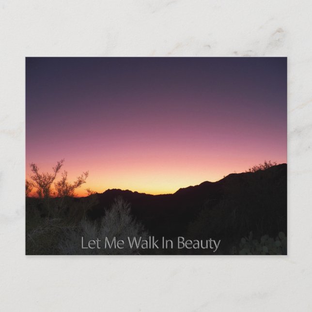 Carte Postale Laisse-Moi Marcher Dans La Beauté (Devant)