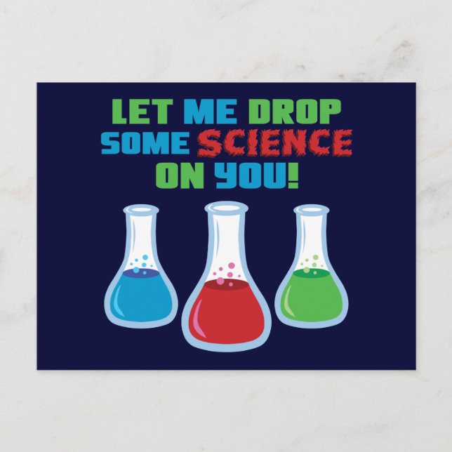 Carte Postale Laisse-Moi Te Laisser Tomber Quelques Sciences (Devant)