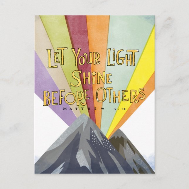 Carte Postale Laisser Briller Votre Lumière (Devant)