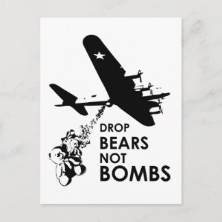 Carte Postale Laisser les ours et non les bombes