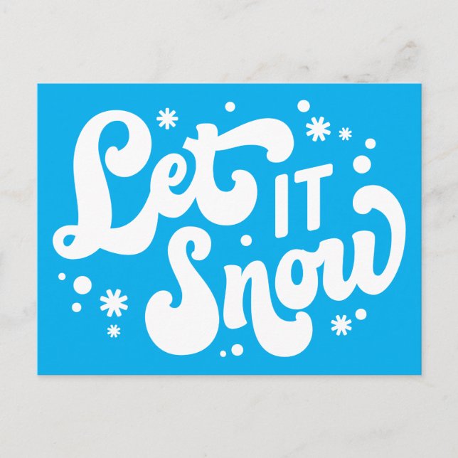 Carte Postale Laisser neiger hiver design (Devant)