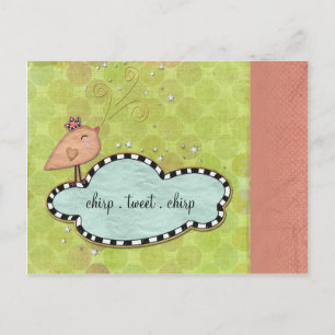 Carte Postale Laissez Amour Chirp Invitation de Pâques